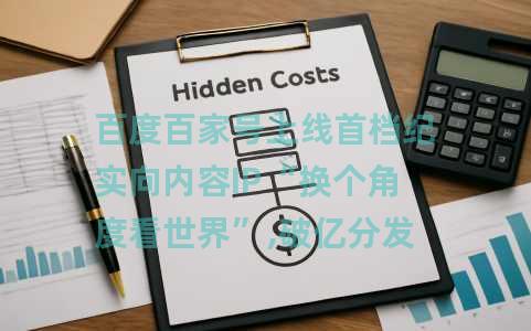 百度百家号上线首档纪实向内容IP“换个角度看世界”,破亿分发见证时代切面