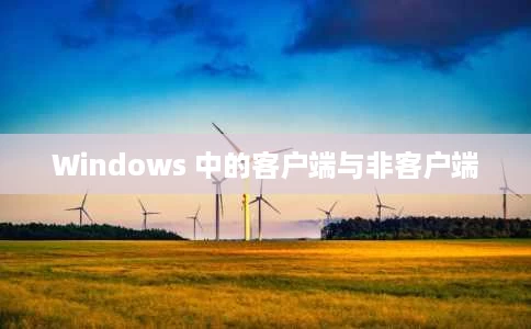 Windows 中的客户端与非客户端 Windows 中的客户端与非客户端