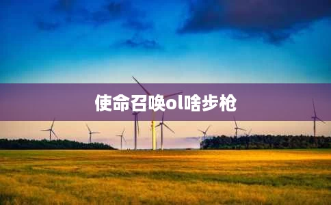 使命召唤ol啥步枪 使命召唤ol啥步枪