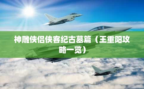 神雕侠侣侠客纪古墓篇（王重阳攻略一览）