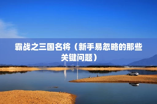 霸战之三国名将(新手易忽略的那些关键问题) 霸战之三国名将(新手易忽略的那些关键问题)