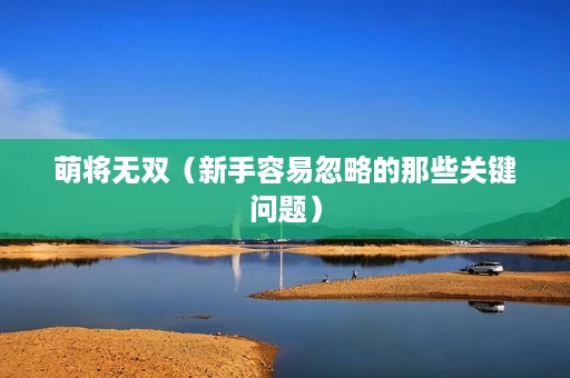 萌将无双(新手容易忽略的那些关键问题) 萌将无双(新手容易忽略的那些关键问题)