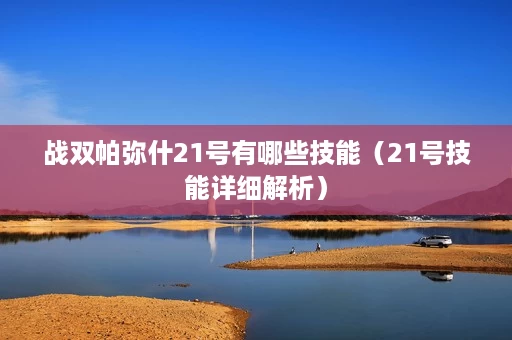 战双帕弥什21号有哪些技能(21号技能详细解析) 战双帕弥什21号有哪些技能(21号技能详细解析)