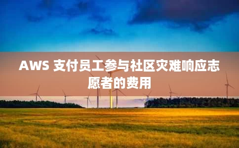 AWS 支付员工参与社区灾难响应志愿者的费用
