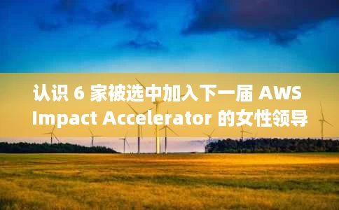 认识 6 家被选中加入下一届 AWS Impact Accelerator 的女性领导的初创公司 认识 6 家被选中加入下一届 AWS Impact Accelerator 的女性领导的初创公司