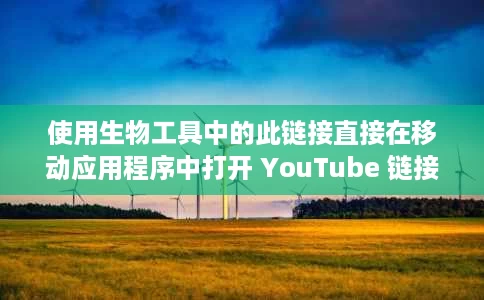 使用生物工具中的此链接直接在移动应用程序中打开 YouTube 链接 使用生物工具中的此链接直接在移动应用程序中打开 YouTube 链接