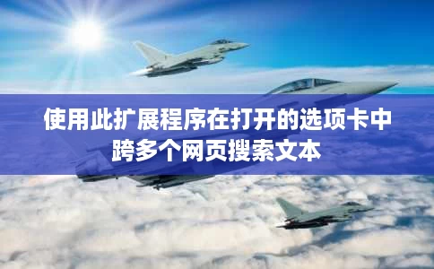 使用此扩展程序在打开的选项卡中跨多个网页搜索文本 使用此扩展程序在打开的选项卡中跨多个网页搜索文本