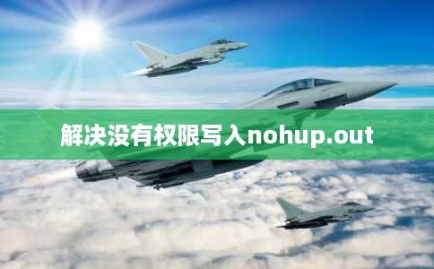 解决没有权限写入nohup.out 解决没有权限写入nohup.out