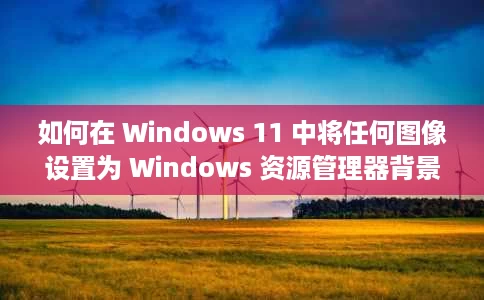 如何在 Windows 11 中将任何图像设置为 Windows 资源管理器背景 如何在 Windows 11 中将任何图像设置为 Windows 资源管理器背景