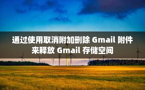 通过使用取消附加删除 Gmail 附件来释放 Gmail 存储空间 通过使用取消附加删除 Gmail 附件来释放 Gmail 存储空间