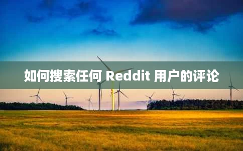 如何搜索任何 Reddit 用户的评论 如何搜索任何 Reddit 用户的评论