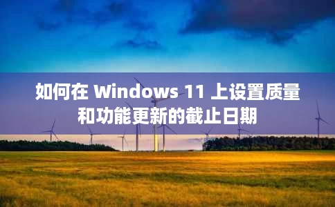 如何在 Windows 11 上设置质量和功能更新的截止日期 如何在 Windows 11 上设置质量和功能更新的截止日期
