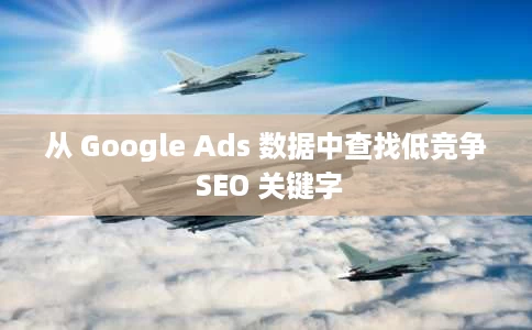 从 Google Ads 数据中查找低竞争 SEO 关键字 从 Google Ads 数据中查找低竞争 SEO 关键字