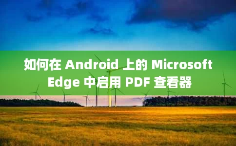 如何在 Android 上的 Microsoft Edge 中启用 PDF 查看器