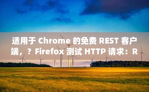 适用于 Chrome 的免费 REST 客户端,?Firefox 测试 HTTP 请求:RESTer 适用于 Chrome 的免费 REST 客户端,?Firefox 测试 HTTP 请求:RESTer