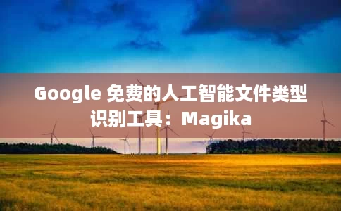 Google 免费的人工智能文件类型识别工具:Magika Google 免费的人工智能文件类型识别工具:Magika
