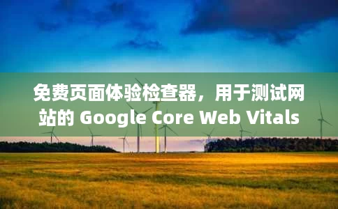 免费页面体验检查器，用于测试网站的 Google Core Web Vitals