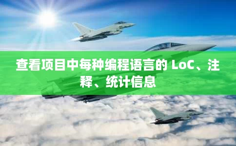 查看项目中每种编程语言的 LoC、注释、统计信息