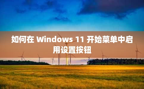如何在 Windows 11 开始菜单中启用设置按钮