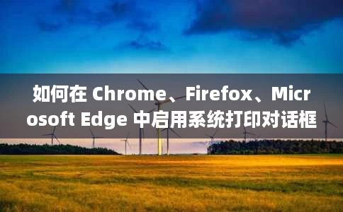 如何在 Chrome、Firefox、Microsoft Edge 中启用系统打印对话框