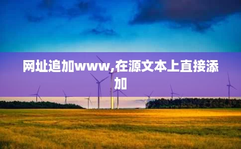 网址追加www,在源文本上直接添加 网址追加www,在源文本上直接添加