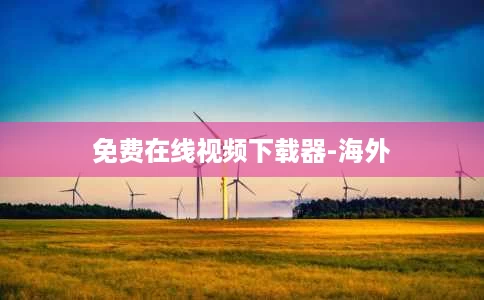 免费在线视频下载器-海外 免费在线视频下载器-海外