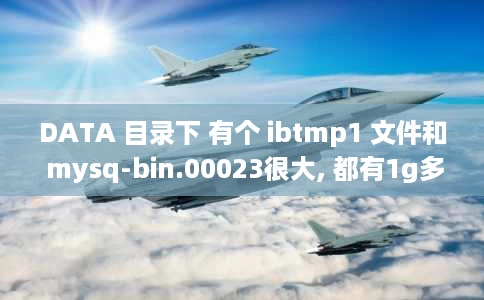 DATA 目录下 有个 ibtmp1 文件和 mysq-bin.00023很大, 都有1g多,可以删除么 DATA 目录下 有个 ibtmp1 文件和 mysq-bin.00023很大, 都有1g多,可以删除么